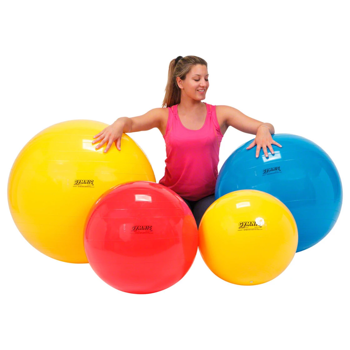 GYMNIC Ball Gymnastikball, Sitzball, 65 Cm, Blau – Bild 5