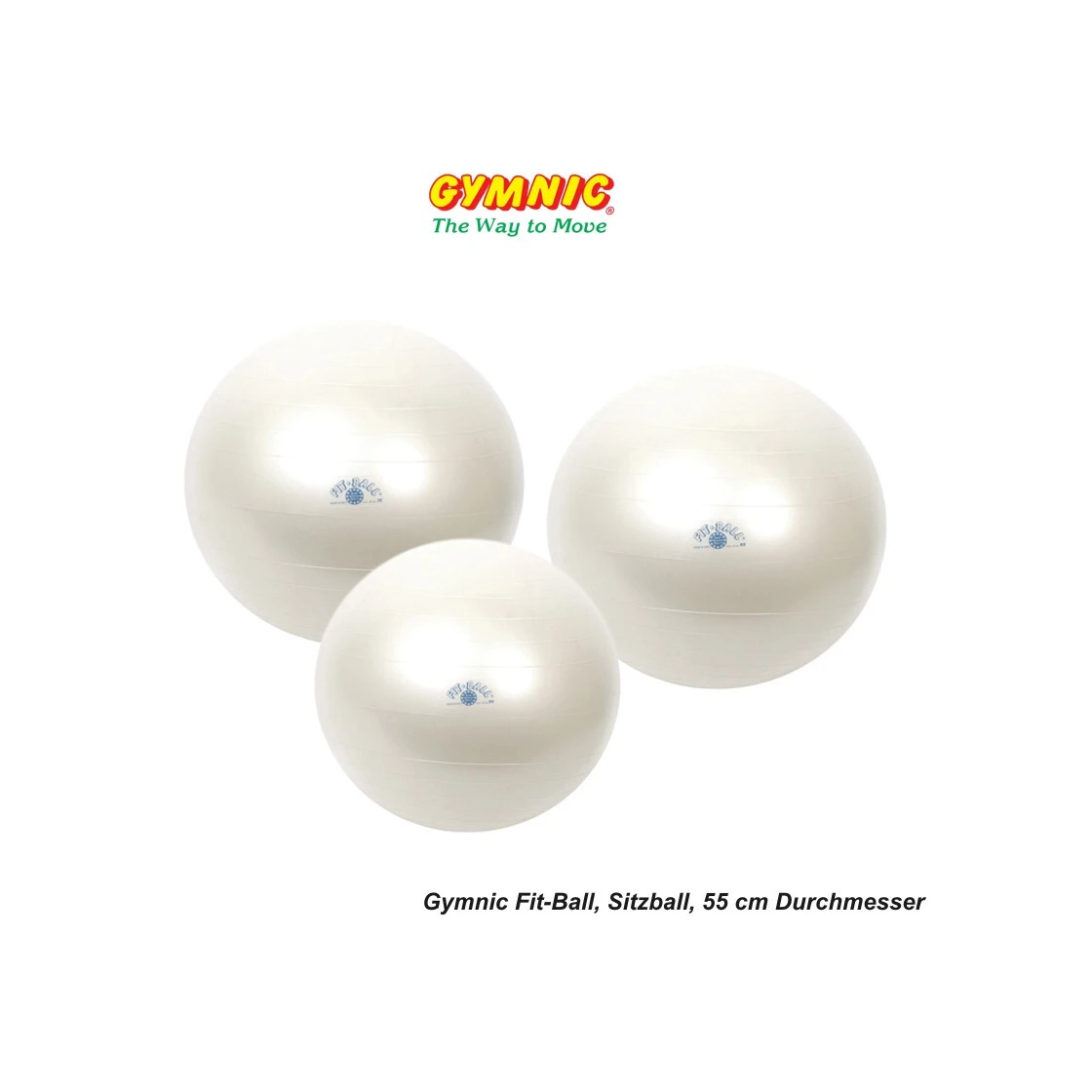 GYMNIC Fit-Ball, Sitzball, 55 Cm Durchmesser