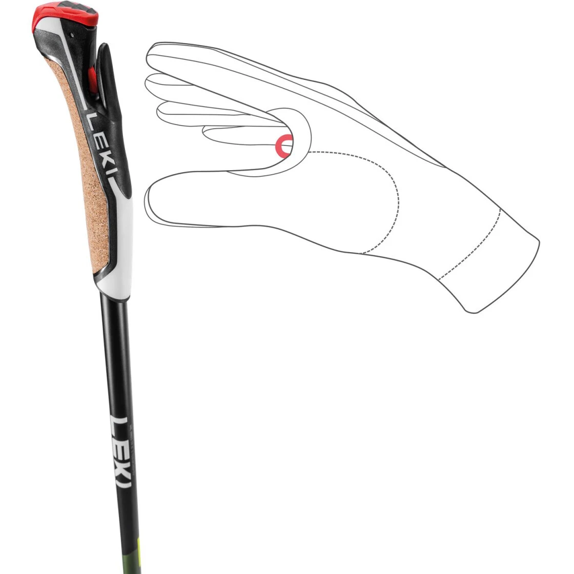 LEKI Flash Carbon Fixe Nordic Walking Stöcke – Bild 2