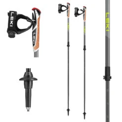 LEKI Spin Shark SL Lime-anthrazit - Verstellbare Nordic Walking Stöcke