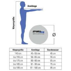 TOGU Powerball ABS, Gymnastikball Marble, Bunt, 55 Cm